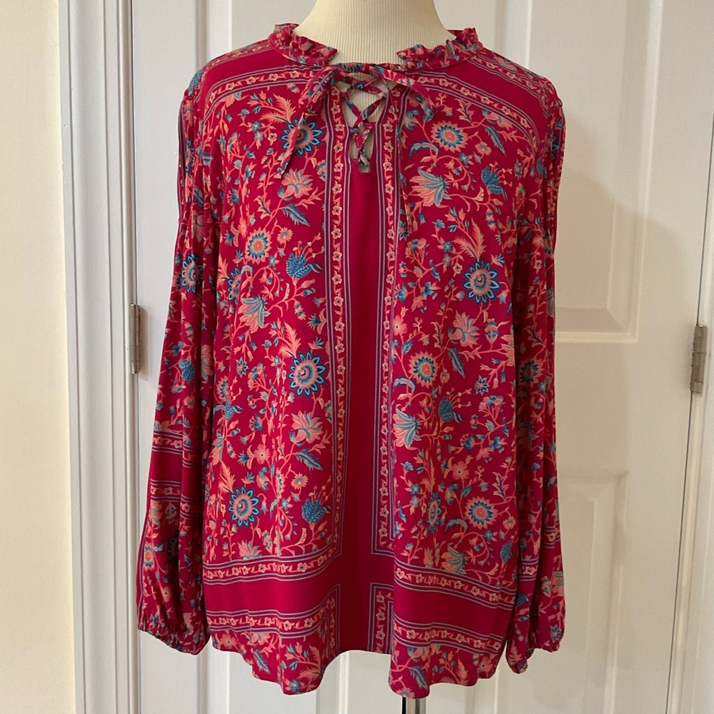 NWOT Tru Luxe Jeans Oveersize Long Sleeve Blouse